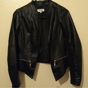 Black leather jacket